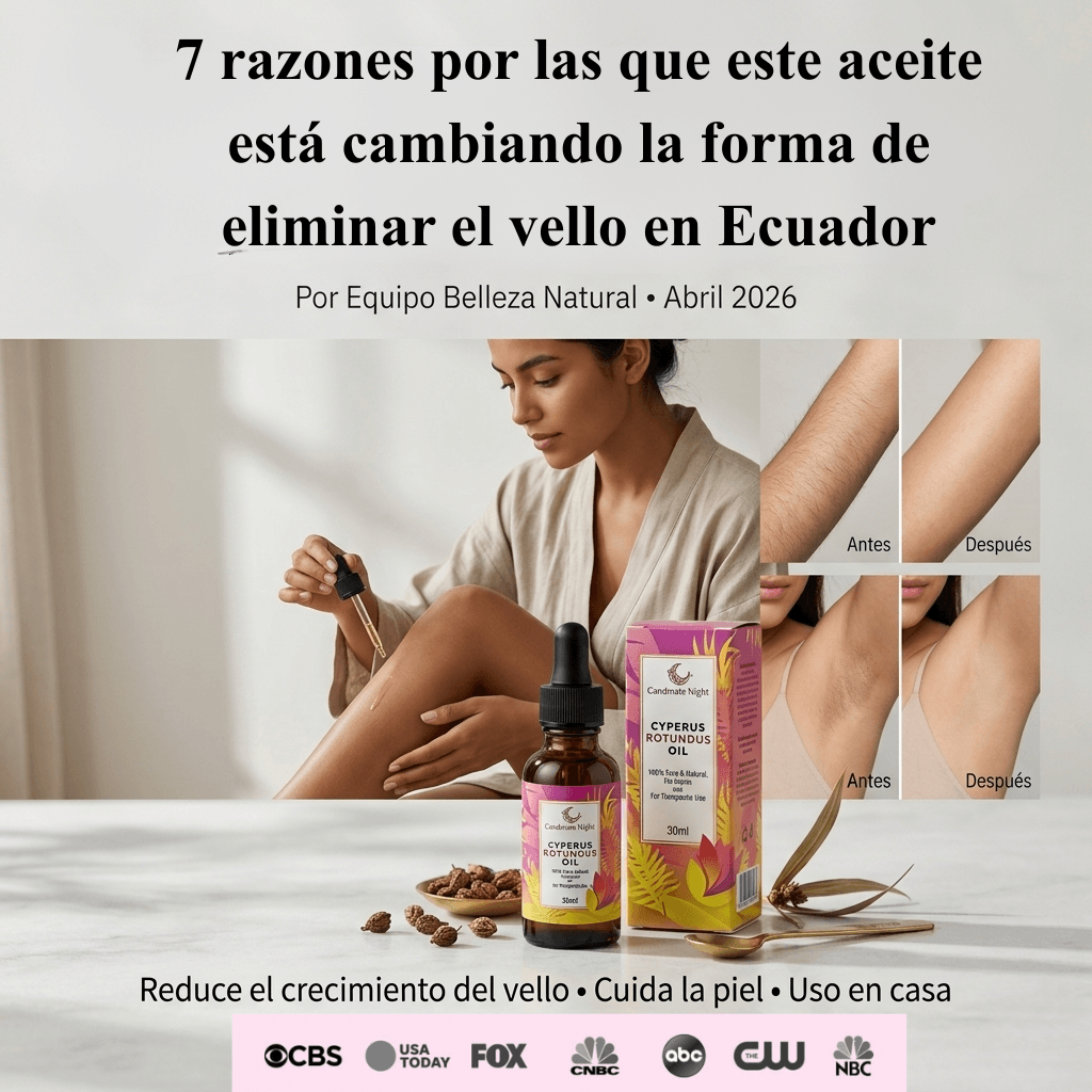 Deja de depilarte cada semana — Cyperus Rotundus Oil frena el vello desde la raíz, sin irritación ni químicos