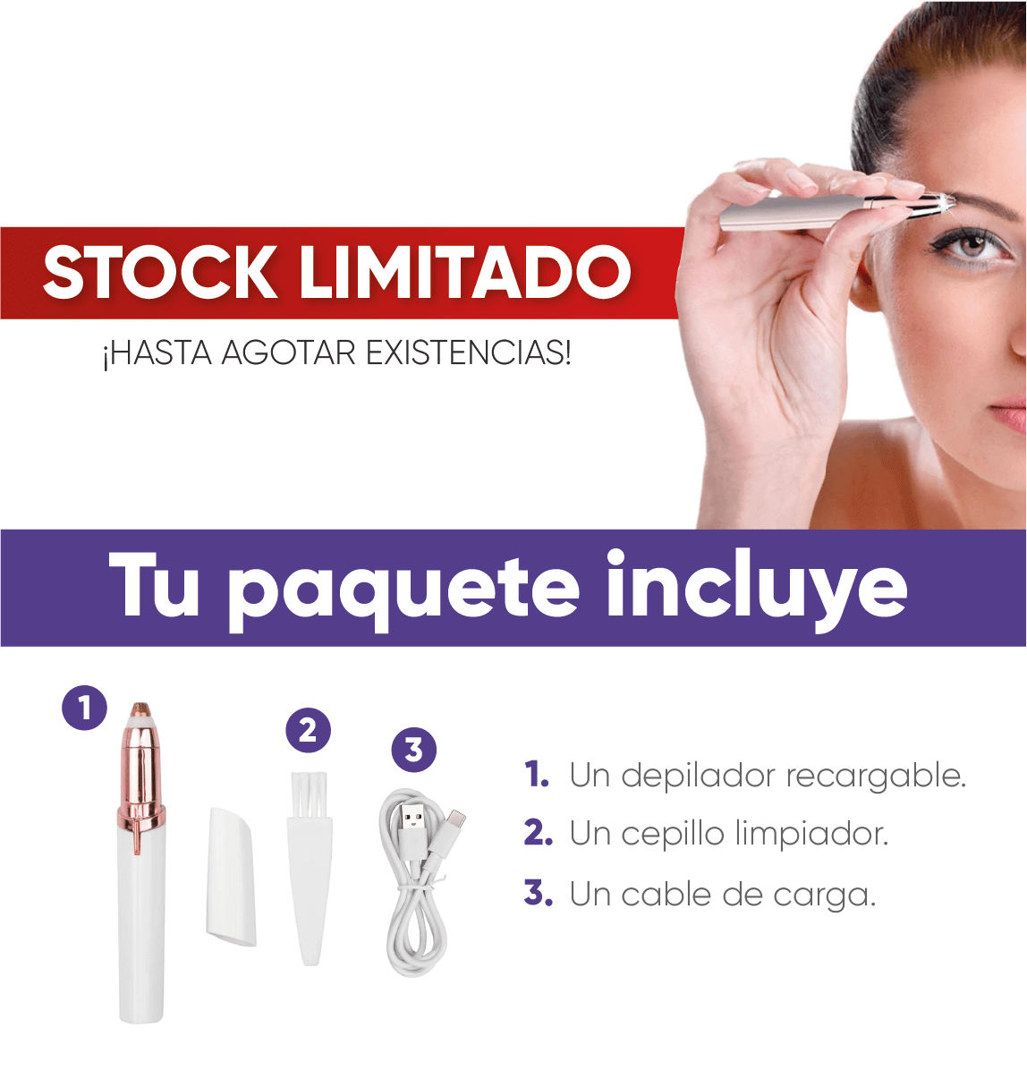 Depilador De Cejas Recargable