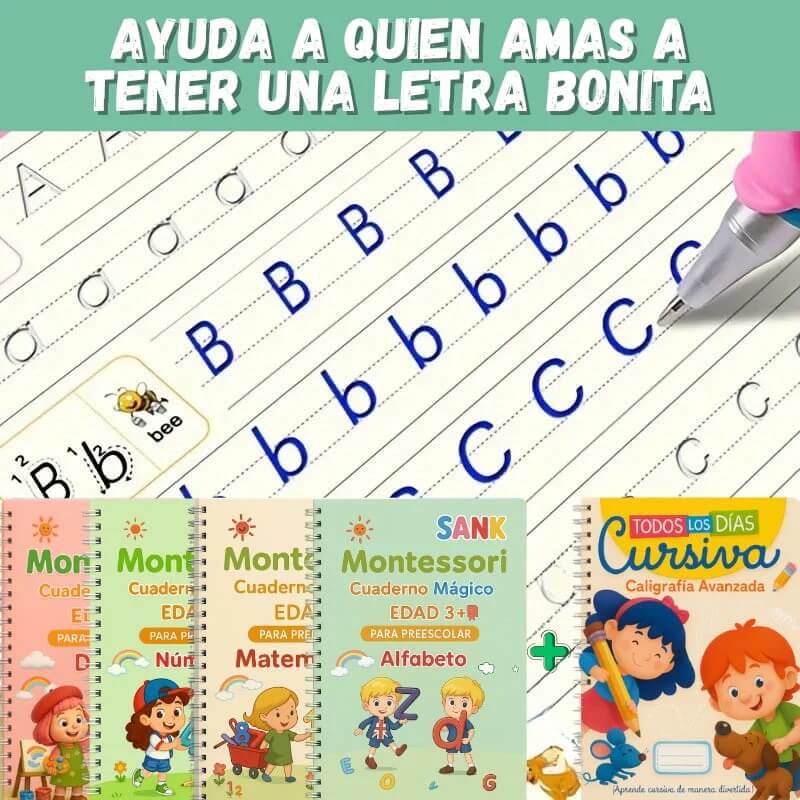 Kit de 4 Cuadernos Mágicos y Educativos
