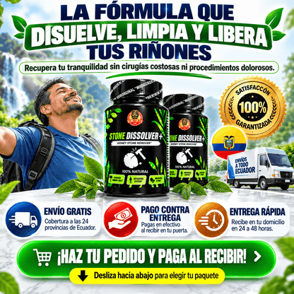 STONE DISSOLVER+ 🪨🔨 | Suplemento Renal para Cálculos e Infección Urinaria