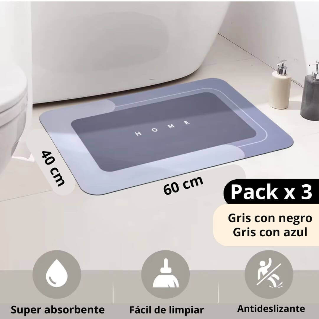 X-DRY™ - TAPETE SUPER ABSORBENTE Y ANTIDESLIZANTE