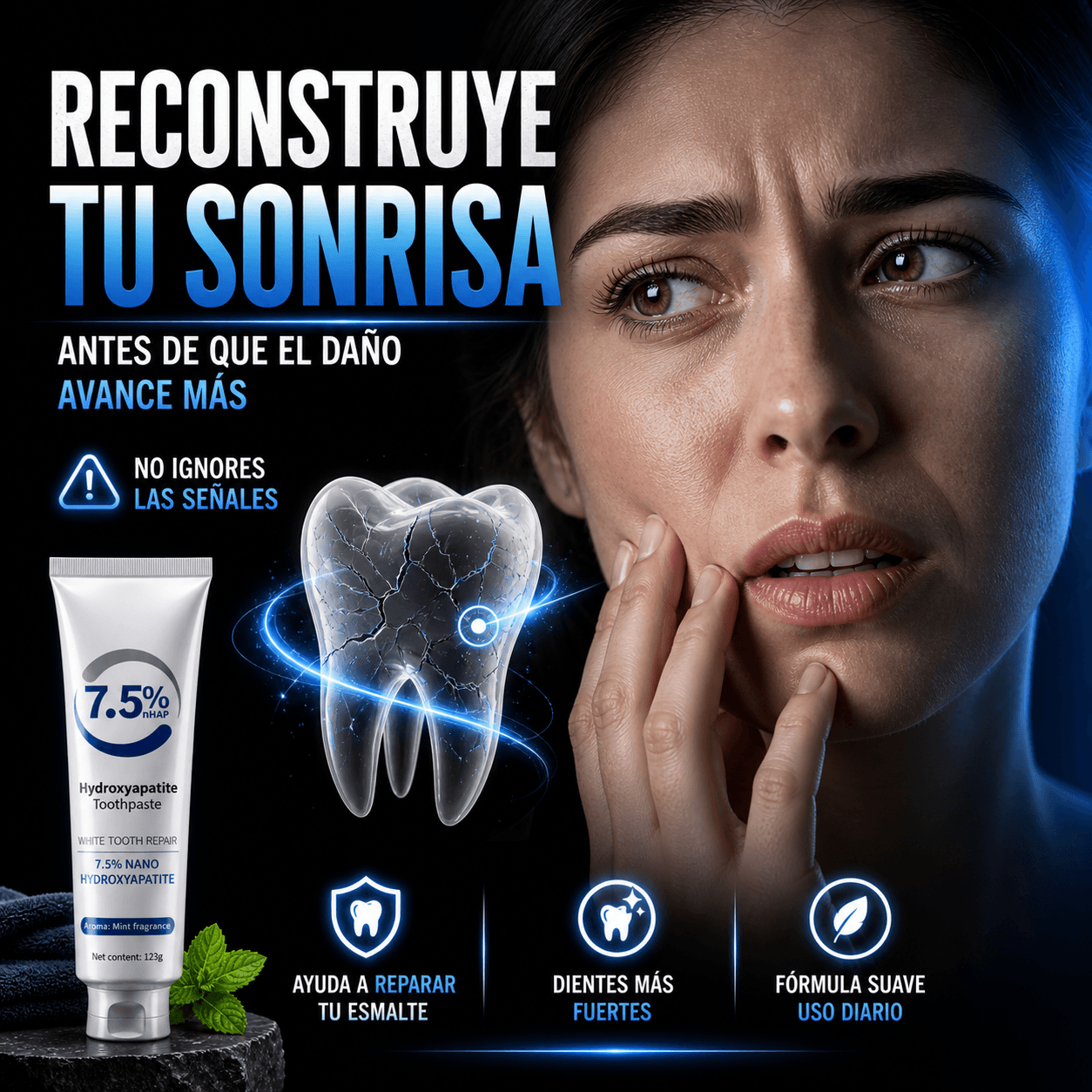 REPARA EL ESMALTE DAÑADO | ALIVIA LA SENSIBILIDAD DENTAL | BLANQUEAMIENTO NATURAL SIN QUIMICOS