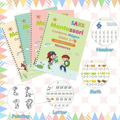Kit de 4 Cuadernos Mágicos y Educativos