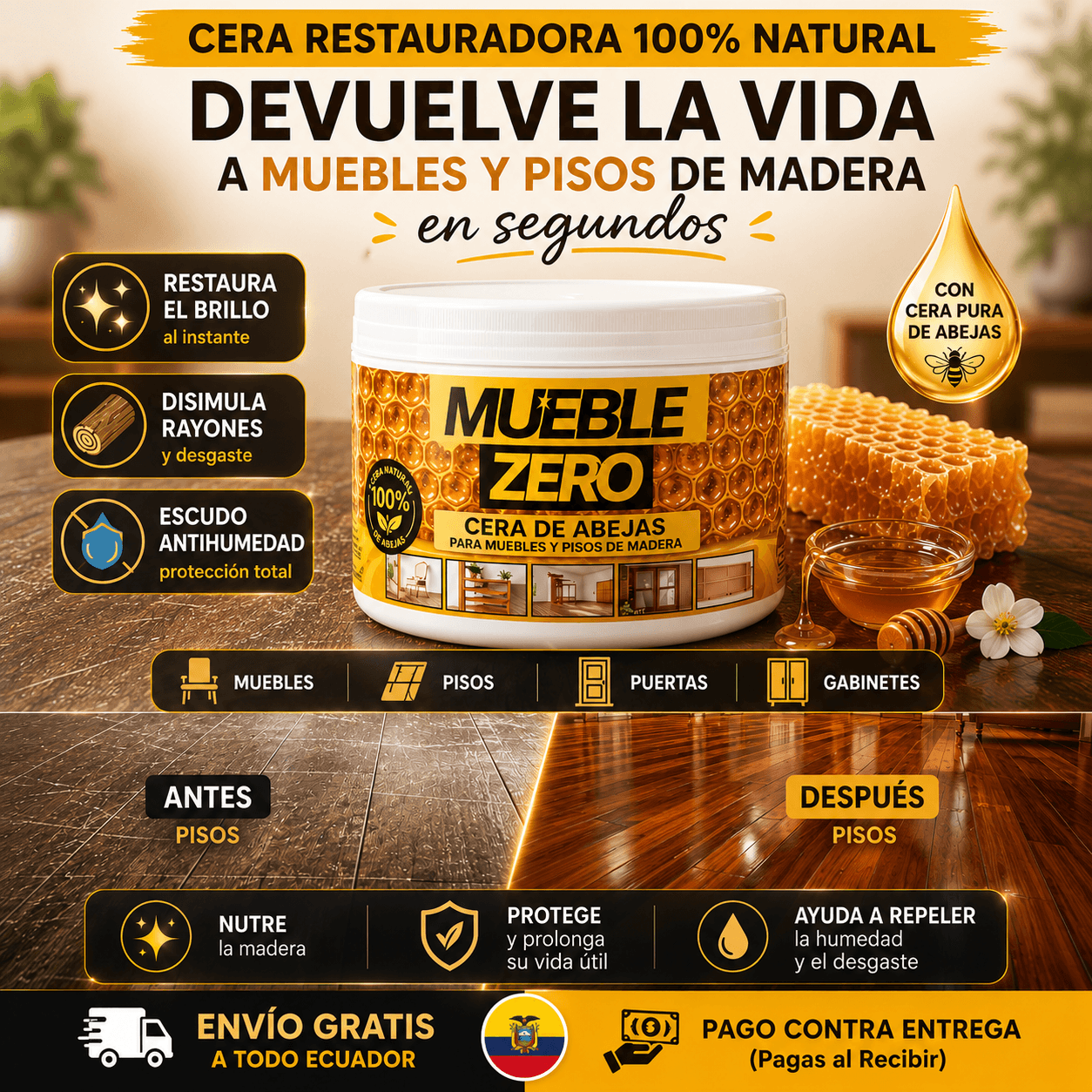 Cera De Miel Muebles Zero 300gr