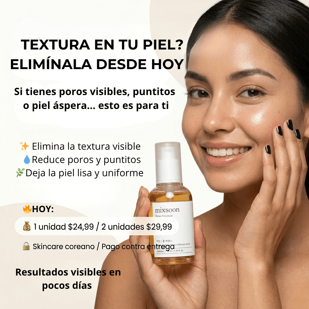 Esencia facial para eliminar la textura y suavizar tu piel