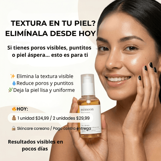 Esencia facial para eliminar la textura y suavizar tu piel