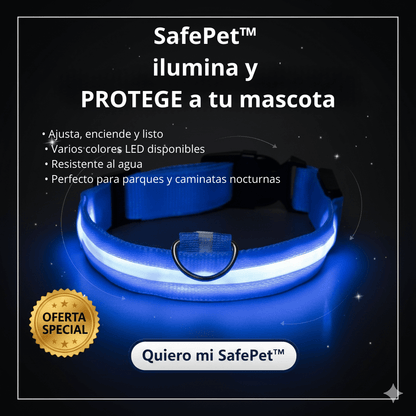 SafePet™  collar LED para mascotas