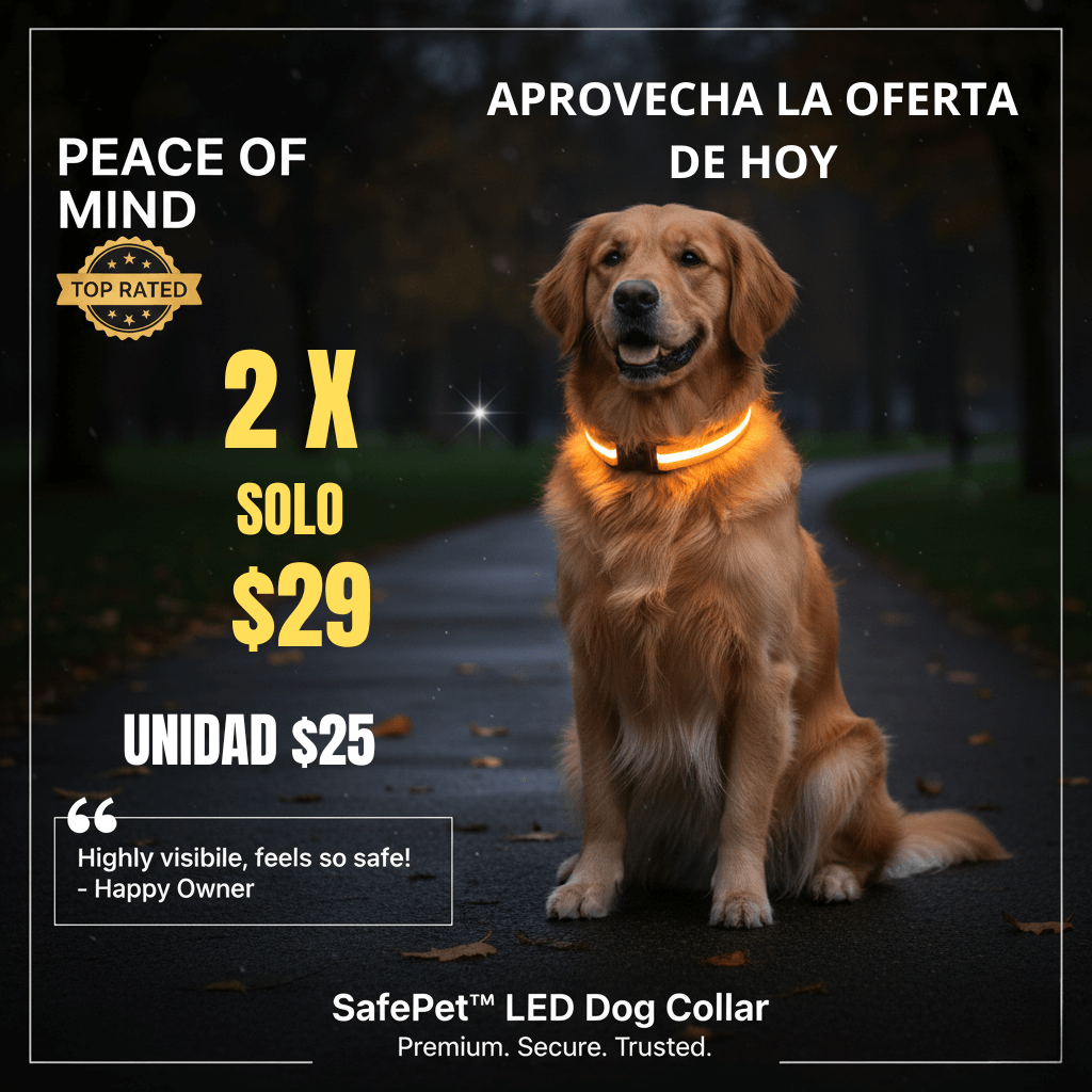 SafePet™  collar LED para mascotas