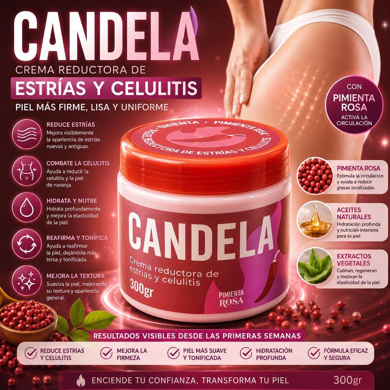 Crema Candela Estrias Y Celulitis