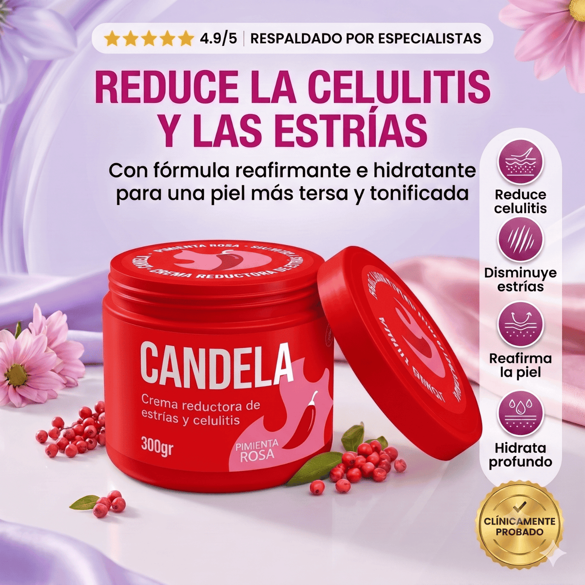 Crema Candela para Estrías y Celulitis